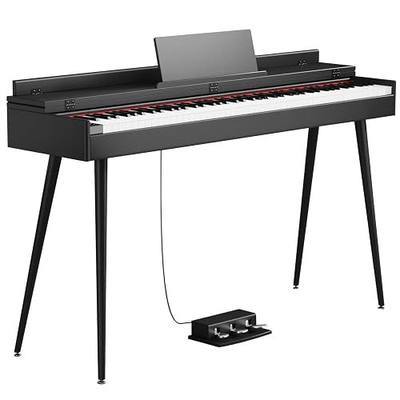 88 Key Digital Piano, Hammer-Action Full Size Weighted Keyboard, Transforms Between Desk Cover Electric Piano and Vanity, Piano Keyboard with Stand, 25Wx2 Speakers, Three Pedal 