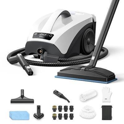 40s Fast Heating Steam Cleaner: 21 PCS-0.66Gal No Pressurized Large Tank-No Cooling & Refill Anytime Detachable Hose Chemical-Free Cleaning for Home Upholstery Grout Floor Bathroom Car Kitchen