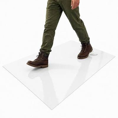 White Sticky Mat 24" x 36", 5 Packs 150 Sheets, Tacky Adhesive Floor Pads with 60 Nano Squares, Cleanroom Dust Control for Shoes, Wheels, Labs, Workshops, Garages, Entryways