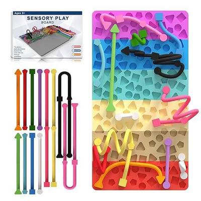 Silicone Sensory Activity Board for Kids, Quiet Fidget Toy for Travel | Calm Focus, Quiet & Silent Play, Endless Creative Patterns, Fine Motor Skill Development, Screen-Free Alternative