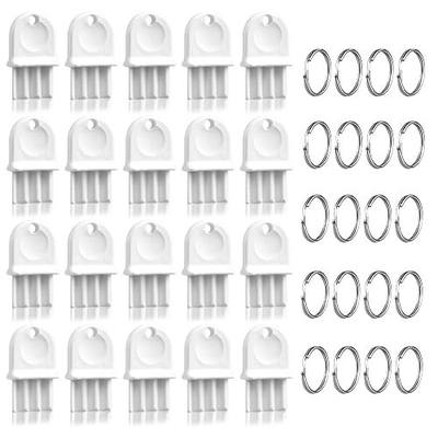 20pcs Toilet Paper Dispenser Keys, Plastic Universal Paper Towel Dispenser Key Replacement with Keychain for Janitors Maintenance Professionals (White)