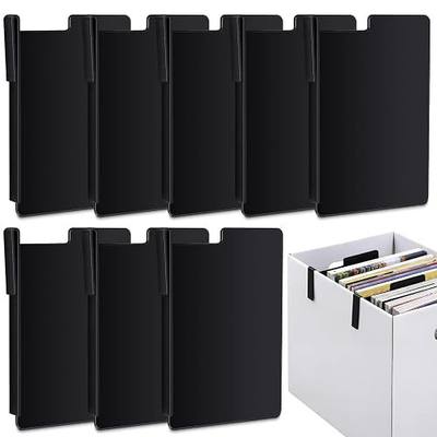 Chunful 8 Pcs Black Comic Book Dividers, ABS Comic Dividers Clips for Collector, Clips The Cardboard Side Wall for Collection & Organization, Fits up to 5mm Thickness Storage Box