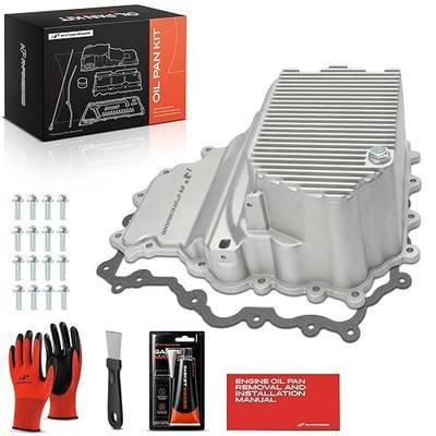 A-Premium Upgraded Aluminum Engine Oil Pan Sump w/Plug, Gasket & Bolts | Compatible with Ford F150 2016-2018 3.3L 3.5L, Expedition 2017-2018 3.5L & Lincoln Navigator 2017-2018 3.5L, HL3Z-6675-A