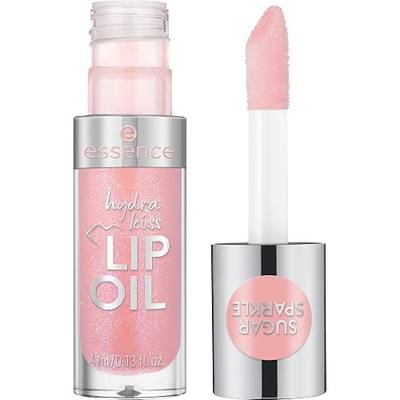 essence Hydra Kiss Lip Oil, Tinted Glimmer Finish (10 | Sugar Sparkle) | Hydrating Lip Gloss, Non-Sticky, with Hyaluronic Acid, Jojoba Oil, & Vitamin E; Vegan, Cruelty Free, Paraben Free, 0.13 fl oz