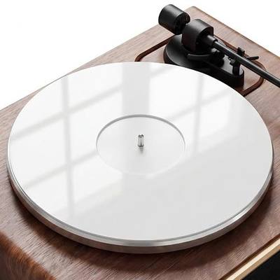 12-Inch Acrylic Turntable Mat, White Anti-Static Hi-Fi Vinyl Slipmat | White acrylic platter mat helps reduce felt-like cling for smooth record handling and a cleaner look on home Hi-Fi turntables