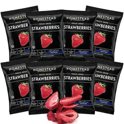 HOMESTEAD RESERVE Freeze Dried Strawberry | Pack of 8 Dried Fruit Snacks Individual Packs, Fruits Chips for Lifestyles and Active Living, Everyday Snacking