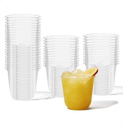 TOSSWARE NATURAL 12oz Arc - Plant Based 98mm Clear Cold Cups - Plastic Alternative for Parties, Bachelorettes, Weddings - Recyclable - Set of 100