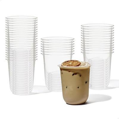 TOSSWARE NATURAL 16oz Arc - Plant Based 98mm Clear Cold Cups - Plastic Alternative for Parties, Bachelorettes, Weddings - Recyclable - Set of 100