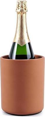 Terracotta Wine Chiller 6.5 Inch Natural Clay Beverage Cooler Bucket Wine & Champagne Bottle Holder Insulated Wine Bottle Cooler Without Ice for Bar Accessories, Parties & Home Decor