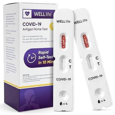 WELLlife COVlD-19 Antigen Home Test, Covid Tests 5 Pack, Results in 10 Mins | OTC Non-Invasive Nasal Swab Test, Suitable for Aged 2 and Up, Ideal for Family, School, Workplace and Travel Screening