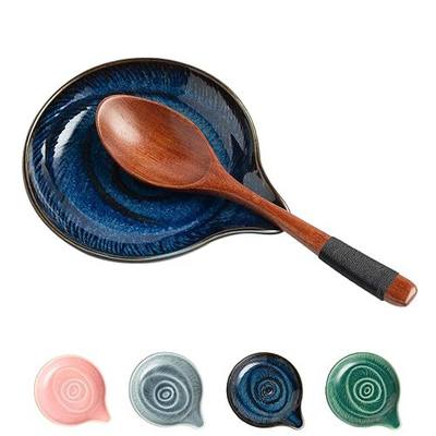 Ceramic Spoon Rest for Stove Top, Utensil Holder, 5 Inches | Heat-resistant ceramic holder keeps cooking spoons, spatulas, ladles, and stirrers off clean counters while cooking