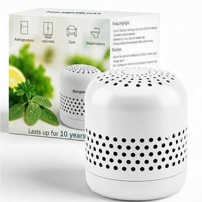 Fridge Deodorizer Lasts 10 Years, Long-Lasting Refrigerator Deodorizer Odor Eliminator, More Effective Than Baking Soda & Charcoal Bags, Air Purifier for Car & Closet (White, 1 Pack)