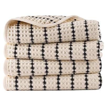 POLYTE 430 GSM Microfiber Lint Free Hand Towel, 16 x 30 in, 4 Pack (Waffle Weave)
