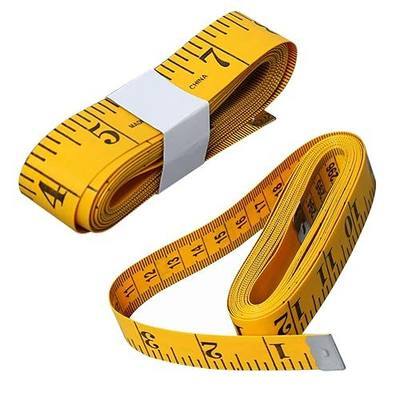 Soft Tape Measure Double Scale Measuring Tape Body Sewing Flexible Tailor Craft Vinyl Ruler for Weight Loss Medical Body Measurement, Has Centimetre Scale on Reverse Side (2pcs Yellow-60 inch)