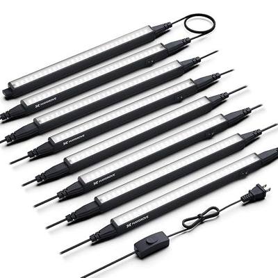 Maygrove Grow Lights for Indoor Plants, Sunlike Full Spectrum 5000K 1FT LED Growing Lamp 56W (8 x 7W), T5 Grow Light Strip for Seed Starting, Vegetables, Linkable, Black, 8-Pack
