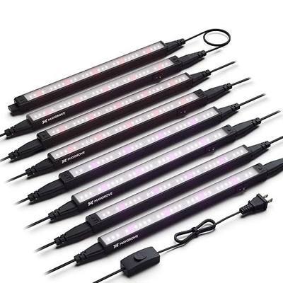 Maygrove Grow Lights for Indoor Plants, Tunable Spectrum 1FT LED Growing Lamp 56W (8 x 7W), T5 Grow Light Strip for Seed Starting, Vegetables, Linkable, Black, 8-Pack