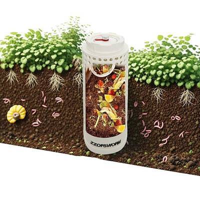 In-Ground Worm Compost Bin | For raised beds, date tracker lid, removable bottom for easy harvest, 360° airflow, reduces odor from kitchen scraps