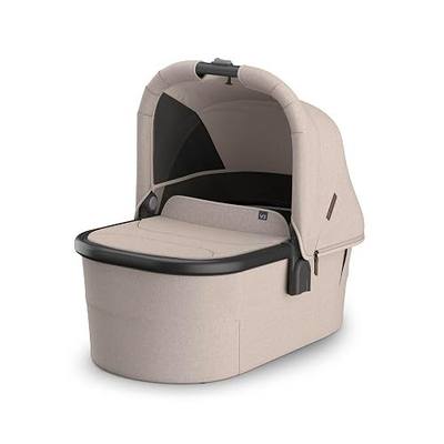 UPPAbaby Bassinet V3 - Compatible with Vista, Cruz, Ridge Strollers - Overnight Sleep Solution - Mattress, Sheet and Bug Shield Included - Ada (Sandstone Melange/Carbon Frame)