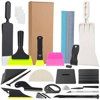 Boao 46 Pcs Vehicle Vinyl Wrap Applicator Tool Set Car Wrap Squeegee Kit Automotive Window Tint Tools with Magnetic Holder Vinyl Wraps for Car Wrapping