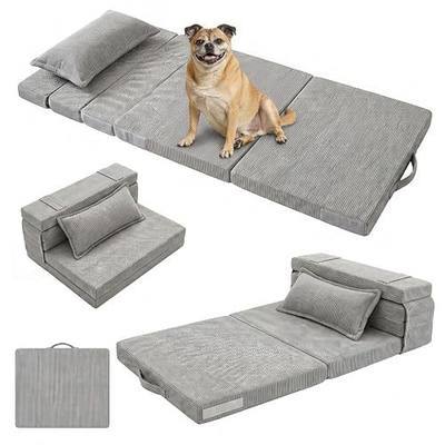 Tri-Fold Futon Mattress,Foldable Japanese Floor Sleep Mattress,High-Density Foam Tatami Bed Mat with Corduroy Cover,Nap Pad & Floor Lounger for Dormitory & Small Space(Charcoal Gray,63x26)
