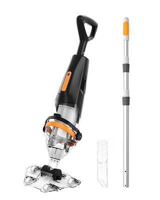 Wireless Remote Pool Vacuum, Cordless Pool Vacuum for Above Ground & Inground Pools, 18.5 GPM Powerful Suction, 75 Min Runtime, 69.3" Telescopic Pole for Spa & Hot Tub