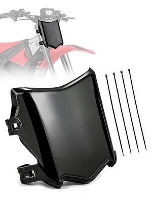 JFG RACING Electric Dirt Bike Universal Front Number Plate,PE Plastic Black | flat decal face,front splash plate,for Surron LBX,for Tutti Soleil 01,for Yozma in 10,for Talaria MX3/4/5 Pro,for E Ride Pro