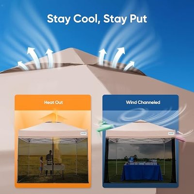 Quictent 10x10 Pop Up Screened Canopy Tent with Netting | Instant Setup for 1 Person, Portable & Compact, Waterproof & UV Protection, Ideal for Camping, Beach, Party & Outdoor Event