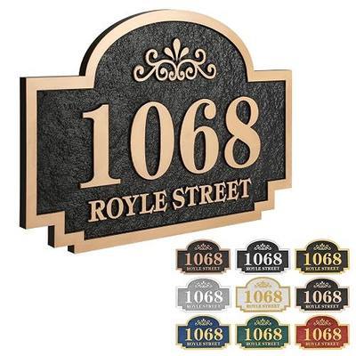 Custom Address Plaque,Extra Large House Number Sign,Address Sign,House Numbers for Outside House,Cast Metal & Solid Acrylic,Raised Numbers,Extremely Weather-Resistant 12 x 7.7 inch