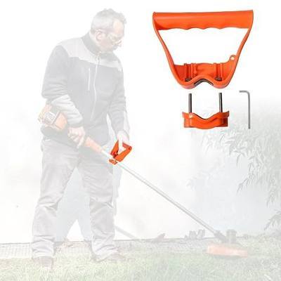 Labor-Saving Handle Tool Ergonomic Back-Saving Attachment for Garden Tools Universal Weed Eater Handle Replacement for Snow Shovels, Rakes, Lawn Trimmers, Orange