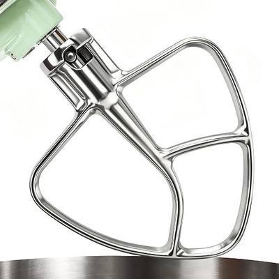 Polished Stainless Steel Paddle Attachment Compatible with KitchenAid 4.5-5 Qt Tilt-Head Stand Mixer, Durable Flat Beater Replacement, Easy Clean, Dishwasher Safe, Mixer Accessory