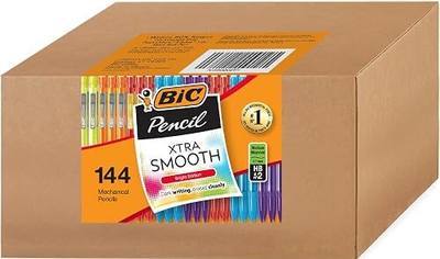 BIC Extra Smooth #2 Mechanical Pencils Bright Edition, 0.7 mm Medium Point, Assorted Colored Barrels - Bulk School Supplies for Students and Teachers, Pack of 144 Lead Pencils