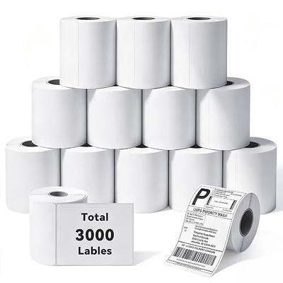 3000Pcs 4"x6" Thermal Shipping Labels – 12 Rolls of 250, Direct Thermal Labels Roll Compatible with Rollo, Zebra, and More Printers, for UPS, FedEx & USPS