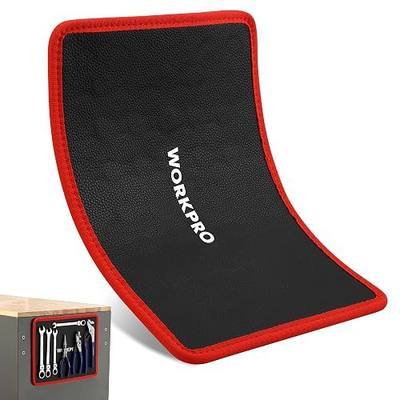WORKPRO Magnetic Tool Mat, 12.6" x 9.6" | Flexible Magnetic Tool Holder Tray, PVC Surface, for Garage, Workshop and Auto Repair