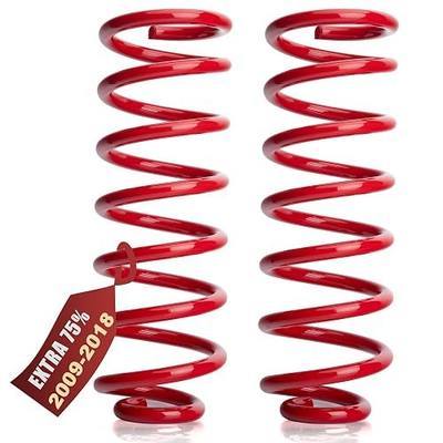 Rear Coil Springs for 2009-2018 Ram 1500, 75% Increased Load Support, Constant Rate Heavy Duty Rear Suspension Springs, Helps Reduce Rear Sag for Towing, Hauling & Bed Load, Pair,RED