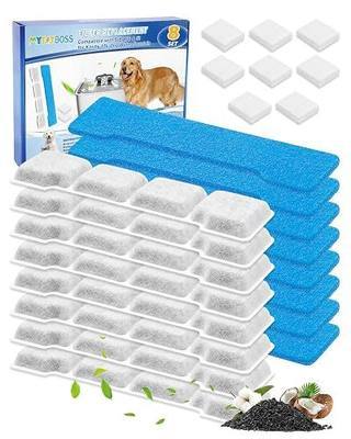 8 Set Fit for SIBAYS Dog Water Fountain Filter 15L/4Gal & Fit for Kastty, Dog Water Filter Replacement Fit for SIBAYS Dog Fountain Stainless Steel, 8 Pre-Filter & 8 Filters & 8 Sponges