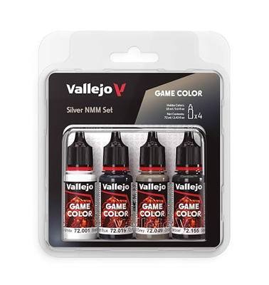 Vallejo - Silver NMM Color Set | Game Color | Contains 4 Bottles x 18 ml (0.60 fl.oz.)