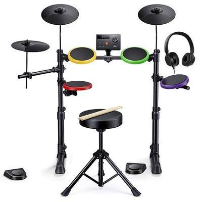 Donner DED-70SE Electric Drum Set for Kids, Electronic Drums with 4 Quiet Silicone Pads, 9" Cymbals, 150 Sounds, 15 Kits, USB MIDI, Type-C Charging Port, Throne, Headphones, Sticks, Melodics Lessons