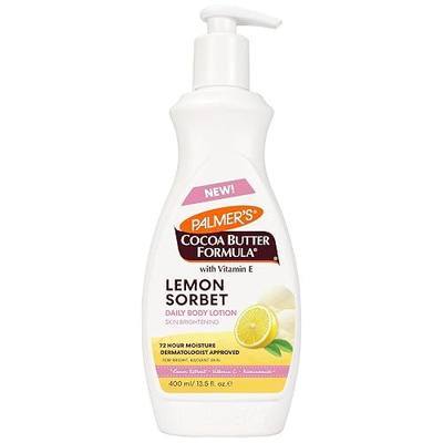 Palmer's Cocoa Butter Formula, Lemon Sorbet Brightening Body Lotion (13.5 fl oz), Hydrating Lotion with Lemon Extract, Vitamin C & E, 72-Hour Moisture, Citrus Fragrance, Dermatologist-Approved
