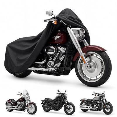 Motorcycle Cover for Harley Davidson Sportster Softail Honda Rebel | Fits Cruiser Models, Waterproof Heavy Duty Cover, Soft Inner Lining, Vents & Lock Holes, All-Weather Protection