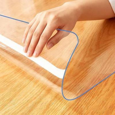 Transparent 11 x 31 Inch Office Desk Blotter Mat Clear Plastic Table Protector Cover Pad PVC Topper Surface Proection Mat Pad Anti Scratch Table Mat Waterproof Easy Clean 1.5mm