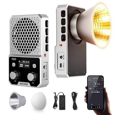 NEEWER FS60B 60W 2700K-6500K Bi Color LED Video Light with App Control | COB Continuous Output Lighting with 34300lux/1m, CRI96+, 12 Scenes for Studio Photography & Outdoor Video Recording