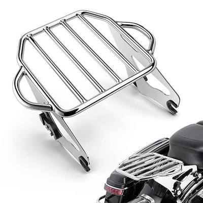 Amazicha Luggage Rack fits for Harley Touring 2-up Luggage Rack Compatible for Harley Davidson Touring Street Glide,Electra Glide,Road Glide,Road King 2009-Later (Chrome)
