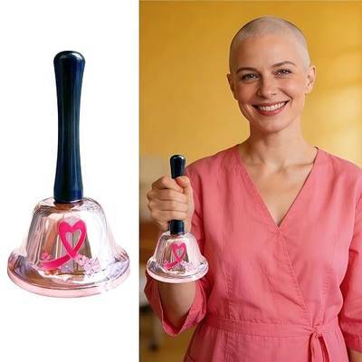 Breast Cancer Bell – End of Chemo and Radiotherapy Gifts, Ringing Bell for Last Day of Chemo or Radiation, Breast Cancer Survivor Recovery Milestone Celebration Gift, Encouragement Present