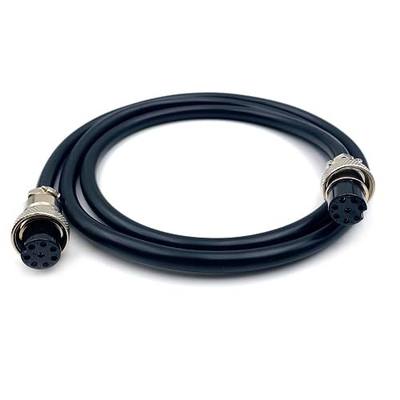 6.56 ft GX16 8 Pin Double Female Cable, GX16 8Pins Female to Female Head Aviation Cordset Electrical Connector Panel Mount Circular Metal Adapter Cordset for Ships 5A 125V 22AWG (2meter)
