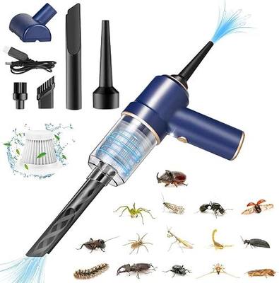 Bug Vacuum Catcher, Cordless Insect Catcher with LED and Long Nozzle | Rechargeable handheld bug catcher for contact-free pickup of spiders, ants, moths, beetles and small roaches