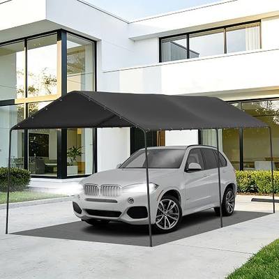 10 x 20 FT Carport Heavy Duty, Portable Garage Canopy Outdoor(Grey)