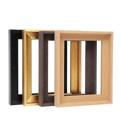 YIVIVEN Real Solid Wood Canvas Floater Frame 8x10, Canvas Floating Frame for 0.6"-0.9" Deep Paintings Artwork, Oil Painting Frames (Gold, 8"x10")