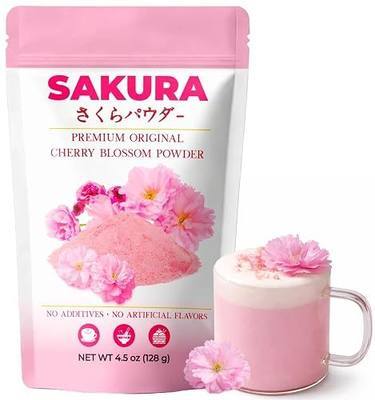4.5oz Sakura Powder, Japanese Cherry Blossom Powder, sakura latte | Vegan natural food coloring for sakura tea, drinks, desserts, smoothies and baking