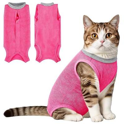 Coppthinktu Cat Recovery Suit, Cat Onesie After Surgery for Female Cats | Breathable Cat Surgery Suit for Spay/Neuter, Kitten Surgical Recovery Body Suit Cone Alternative for Abdominal Wounds
