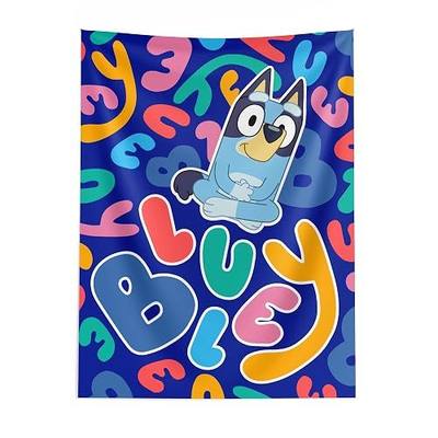 Northwest Bluey Spelling Bluey Wall Hanging Tapestry, Nursery Playroom Decor, Lightweight Washable Fade Resistant, 40x57 inches